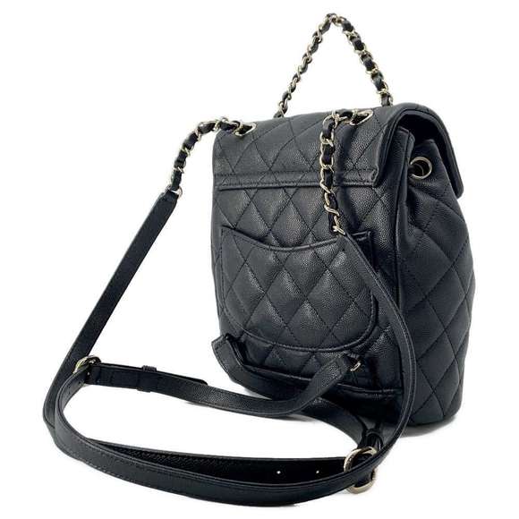 Chanel Backpack Caviar Black Cocomark Matelasse - Picture 1 of 13